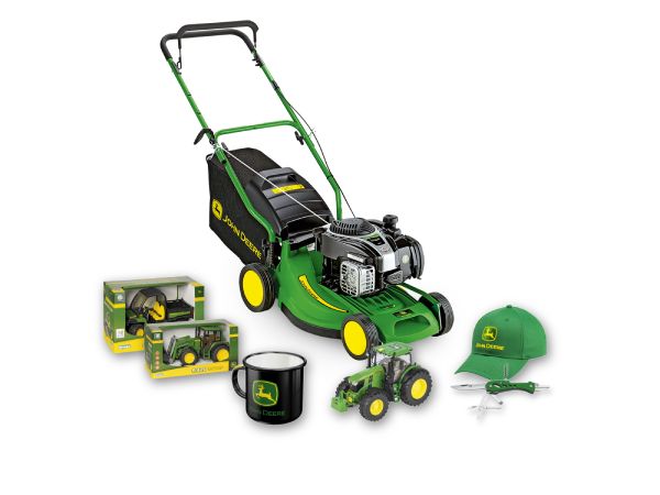 Hlavní cena v tombole je sekačka John Deere a jiné