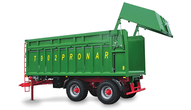 Návěs PRONAR T902 s výtlačným čelem 