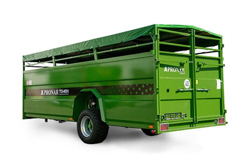 Přepravník dobytka s hydraulickým podvozkem PRONAR T046H